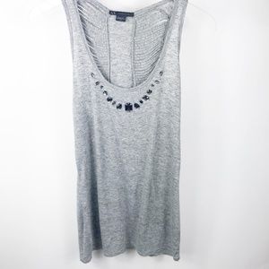 Armani Exchange Cut out jeweled tank Med